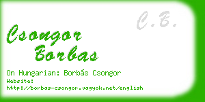 csongor borbas business card