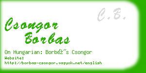 csongor borbas business card